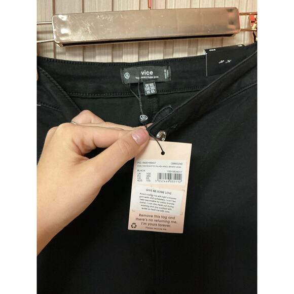 Missguided Vice High-Waisted Slash Knee Skinny Jeans Size US 6S - Picture 6 of 10